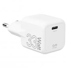Сетевое зарядное устройство LYAMBDA GaN USB-C, 33 Вт, белое (LJC-33-1C)