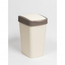 Ведро для мусора серии "Tandem" с подвижной крышкой — это идеальное решение для поддержания чистоты и порядка в помещении. Контейнер оснащен подвижной крышкой с 2 вариантами открытия. Первый — это обычный механизм "маятник": при нажатии крышка открывается, позволяя опустить мусор внутрь ведра и возвращается на свое место (или при желании фиксируется в вертикальном положении). Второй вариант позволяет поднять крышку с одной стороны и зафиксировать ее в вертикальном положении, а после загрузки мусора - закрыть. Плотно прилегающая крышка скроет содержимое бака, предотвратит распространение запахов и станет надёжным препятствием для домашних животных. Оптимальный размер бака 10 литров пригодится для различного мусора и пищевых отходов и подойдет для кухни, туалета или ванной, будет уместно у туалетного столика или в рабочем помещении, офисе. Мусорное ведро можно использовать как напольное или настольное, поставить его на тумбочку или под раковину. Корпус вместительного ведра изготовлен из прочного пластика, имеет небольшой вес и устойчив к механическому воздействию. Использование нескольких мусорных контейнеров позволит организовать сортировку и раздельную утилизацию отходов. Объем мусорного ведра 10л, размеры изделия 235х195х337мм.