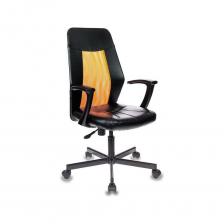 Кресло Easy Chair VBEChair-225 PTW кожзам черный, сетка оранжевая TW38-3 794292