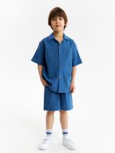 Костюм для мальчика (рубашка, шорты) KAFTAN, размер 32 (110-116 см), синий