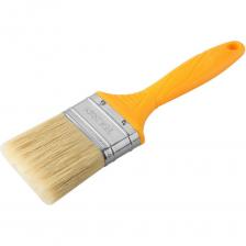 Плоская кисть TOLSEN Industrial 4", смешанная щетина 64x23 мм, пластиковая ручка GRIPro, хром. оправка 40136