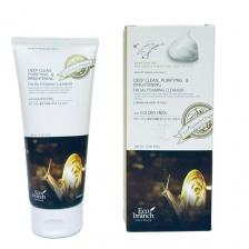 Пенка для снятия макияжа ECOBRANCH Глубокоочищающая пенка с муцином улитки 100