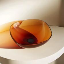 Накладная раковина Abber Kristall AT2806Opal коричневая