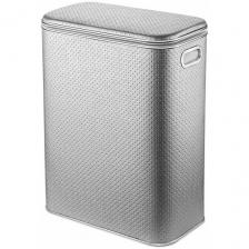 Корзина для белья Geralis PHH-B PUNTO серебро, кант хром, стандартная