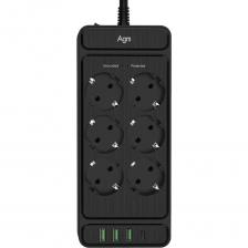 Сетевой фильтр AGNI TP-FS4U6E-C — это надёжное и современное устройство, разработанное для безопасного и стабильного подключения бытовой, цифровой и компьютерной техники. Модель сочетает функциональность, высокое качество исполнения и комплексную систему защиты, обеспечивая оптимальные условия электропитания в доме или офисе. Безопасность эксплуатации с 8 уровнями защиты Сетевые фильтры AGNI спроектированы с многоступенчатой системой защиты, обеспечивающей безопасность подключённого оборудования и пользователя. Каждый уровень работает в своей зоне ответственности — от защиты от импульсного перенапряжения до предотвращения возгорания. Защита от короткого замыкания Механизм: автоматический предохранитель. Действие: размыкает цепь при КЗ. Результат: предотвращает повреждение фильтра и подключённых устройств. Защита от перегрузки Механизм: токовая защита до 16 А (4000 Вт). Действие: питание отключается при превышении допустимой мощности. Результат: исключает перегрев и выход из строя оборудования. Защита от импульсных перенапряжений Механизм: варисторы. Действие: подавляет резкие кратковременные скачки/просадка напряжения (например, при грозе или выключении мощных приборов). Результат: защищает чувствительную электронику от импульсных всплесков. Защита от перегрева Механизм: кабель из чистой меди с сечением 3x1,5 мм?. Действие: снижает сопротивление и тепловые потери, исключает перегрев даже при длительной допустимой нагрузке. Результат: стабильная работа и пожаробезопасность при полной мощности. Защита от поражения электрическим током Механизм: система заземления. Действие: безопасно отводит ток утечки на «землю». Результат: предотвращает поражение пользователя при неисправностях техники. Защита детей и от случайного прикосновения Механизм: встроенные защитные шторки. Действие: блокируют доступ к токоведущим контактам при попытке вставить посторонние предметы. Результат: безопасность в доме и на рабочем месте. Защита USB-портов от перезаряда Механизм: интеллектуальный контроллер питания. Действие: контролирует ток и напряжение, отключает порт при перегрузке или коротком замыкании. Результат: защита аккумуляторов гаджетов от перезаряда. Противопожарная защита Механизм: самозатухающие материалы корпуса и кабеля. Действие: препятствует распространению огня при аварийных ситуациях. Результат: максимальная безопасность при любых условиях эксплуатации. Сетевой фильтр AGNI TP-FS4U6E-C — это продуманное, профессиональное устройство для безопасного и эффективного распределения электроэнергии. Оно объединяет надёжность, эргономику и высокие стандарты электробезопасности, обеспечивая защиту вашей техники и комфорт в ежедневном использовании.