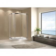 Душевой уголок серии ECO изготовлен по стандарту EN12150-1:2000 из закаленного и травмобезопасного стекла 6 мм. Конструкция двери: раздвижная. Исполнение полотна двери: прозрачное. Ориентация: универсальная. Количество секций двери: 2. Крепления полотна двери: двойные подшипниковые ролики. Высота: 1900 мм. Цвет профиля: хром. Материал профиля: анодированный алюминий, стандарт DIN17611 2007. Регулировка ширины: предусмотрена за счет боковых профилей. Возможная установка: на поддон, на пол. Раздвижная система на двойных роликах.