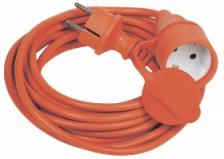IEK Шнур УШ-01РВ оранжевый с вилкой и розеткой WUP10-10-K09-44 1 шт