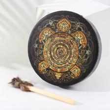 Шаманский бубен «Черепаха», музыкальный инструмент, с колотушкой, 5x25x25 см