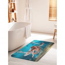 Коврик для ванной противоскользящий на пол 60х100 см станет ярким акцентом для создания домашнего уюта в интерьере вашей ванной комнаты. Большой половик для ванной, душевой и туалета выполнен из мягкого и приятного материала велсофт (100% полиэстер) с тонкой прослойкой из поролона. Велсофт- мягкий ворс, который обеспечивает комфортное прикосновение при хождении босиком. Основание изделия изготовлено из нетканого материала с антискользящим покрытием, что предотвращает его скольжение по плитке и кафелю. Края прямоугольного коврика надежно обработаны, не распушатся (не деформируются) во время эксплуатации. Быстро высыхает и не теряет своих свойств при длительном контакте с влагой. Универсальное изделие подходит для использования в бассейне, сауне, спальне в качестве прикроватного коврика и как коврик для детей. Аксессуар для ванной мгновенно впитывает влагу, быстро сохнет и не линяет. Уход: стирать при температуре 30-40 градусов, выбирая деликатный режим стирки и отжим не более 800 оборотов. НЕ ОТБЕЛИВАТЬ! Декоративная защитная подстилка с фотопринтом подходит для дома и дачи, хороший подарок маме, бабушке, папе, дедушке на День рождения, юбилей и новоселье. В комплект к коврику вы можете подобрать шторку для ванной и корзинку для белья под брендом JoyArty. Яркость рисунка может отличаться от изображения на сайте. Допустимо отклонение в размерах +- 2 см.