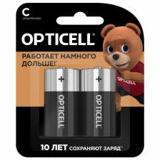 Батарейка алкалиновая OPTICELL, C, LR14-2BL, 1.5 В, блистер, 2 шт.