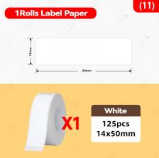 Принтер этикеток NIIMBOT B18, 1 рулон белой термочувствительной ценовой наклейки для водонепроницаемых, маслостойких и царапин B18