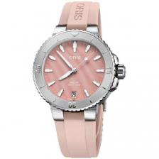 Oris Aquis Date розовые циферблаты женские часы с каучуковым ремешком 01 733 7770 4158-07 4 18 66FC