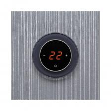 AURA RONDA 7016 ANTHRACITE AUTHENTIC(антрацит) – электронный терморегулятор круглый, с лицевой панелью из закаленного стекла с обрамлением антрацитового цвета (цвет по RAL 7016 ANTHRACITE AUTHENTIC) c выносным датчиком температуры на проводе. Терморегулятор AURA RONDO 7016 ANTHRACITE AUTHENTIC предназначен для управления любыми электрическими теплыми полами по показаниям выносного датчика. AURA RONDA 7016 ANTHRACITE AUTHENTIC устанавливается в стандартный подрозетник и используется для поддержания постоянной комфортной температуры пола.