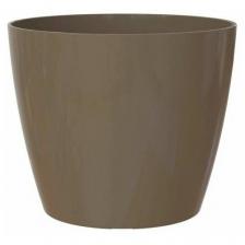 Кашпо Artevasi SAN REMO D36 H33,5 см серо-коричневое глянцевое с колесами