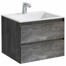 Тумба с раковиной из искусственного камня Vincea Luka 600 цвет G.Stone, White