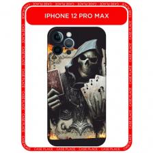 Черный матовый чехол на Apple iPhone 12 Pro Max / Айфон 12 Про Макс с принтом Игра на выбор