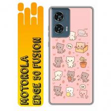 Чехол для Motorola Edge 50 Fusion с принтом для девочек (Моторола Эдж 50 Фьюжн)