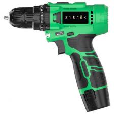 Дрель-шуруповерт Zitrek Green Li Plus 12В, черный/зеленый
