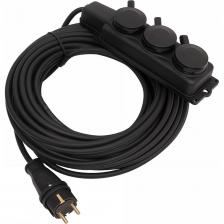 Силовой удлинитель Gigant с/з КГ 3x2,5 3 гнезда 20м IP44 G-859 предназначен для временного подключения различных электроприборов, удаленных от стационарных розеток. Может использоваться во время выполнения строительных, ремонтных и монтажных работ, для подключения нескольких приборов. Удлинитель оснащен тремя розетками 16 А, его длина составляет 20 метров, сечение провода - 3х2,5 мм. Заземление защищает пользователя от удара током, снижает воздействие помех на технику. Защита IP44 позволяет использовать удлинитель внутри влажных помещений и на улице. Розетки оснащены крышкой, чтобы строительный мусор не попадал в отверстие. Кабель КГ имеет повышенную прочность и не дубеет на морозе.