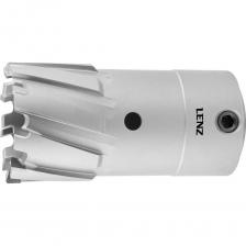 Коронка в сборе с твердосплавными зубьями, LENZ(Австрия) Применяется для работы с ручными дрелями и вертикальными сверлильными станками. При работе на вертикальном сверлильном станке использовать только ручную подачу. Подходит для легированной хромом стали, например, V2A и V4A, нержавеющей стали и стального литья, цветных и легких металлов, пластмасс, армированных материалов, гипсовых и облегченных строительных плит, переработанной древесины. Применение: Сталь < 1400N Высококачественная сталь >900N Серый чугун Алюминий > 10% Si Медь, латунь, олово Полимерные материалы, GFK/CFK Многослойный материал Внимание, изображение товара может отличаться от реального! Верные параметры указаны в технических характеристиках товара.