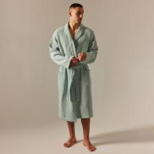 Халат вафельный мужской SL HOME: Basic «Аззура», размер L, хлопок 100%, мятный