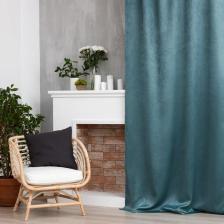 Штора портьерная Этель «Классика»цв.бирюзовый, 130x300 см,100% п/э