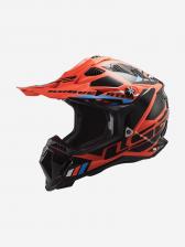 Мотошлем LS2 MX700 SUBVERTER II EVO STOMP (черно-оранжевый, глянцевый), Черный