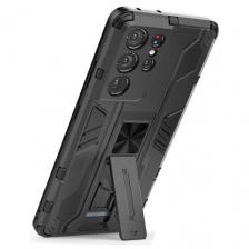 Противоударный чехол с подставкой Transformer для Samsung Galaxy S21 Ultra черный
