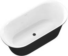 Ванна FAMILY SMART 1700х780 мм акрил.,слив-перелив, Белый мат./черный–матовый Black matte (293084)