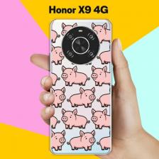 Силиконовый чехол на Honor X9 4G Поросенок / для Хонор Икс9 4Джи