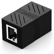 Адаптер-удлинитель для сетевого кабеля Ugreen NW114 RJ 45 Female to Female, 1 шт, черный (20390)