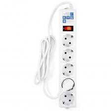 Powercube Фильтр-удлинитель () РС 0,5м 5р, бел. 10А [SPG-B-0,5M-WHITE]