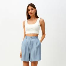 Шорты женские MINAKU: Enjoy, серо-голубые, размер 42