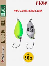 Форелевая блесна для рыбалки Trout Blade Flow 3.0g на щуку, Желтый