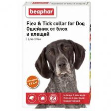 Beaphar ошейник от блох и клещей Flea & Tick. для собак и кошек, 65 см, оранжевый 1 уп.
