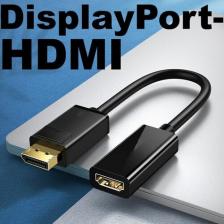 Переходник HDMI DisplayPort/ HDMI DisplayPort/ Переходник для монитора черный