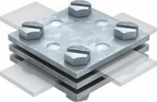 Крестовой соединитель DIN для плоских проводников Fl30-40, St/FT, с промежуточной пластиной, OBO Bettermann, арт. 5314623