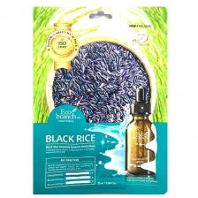 Маска для лица ECOBRANCH Ампульная тканевая маска с черным рисом 25