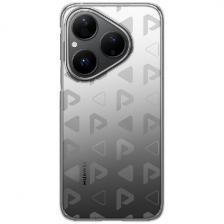 Чехол для мобильного телефона Huawei для Pura 80 Letter Magnetic Case Серебристый