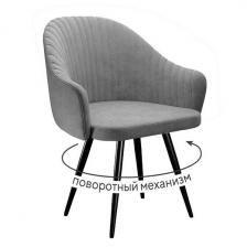 Стул DikLine 439 поворотный, TW09 светло-серый, ножки черные арт.00-00079922 Dikline