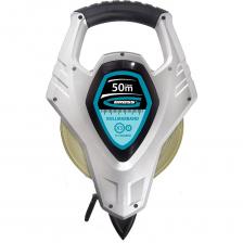 Геодезическая рулетка GROSS 50 м х 13 мм, открытый корпус, металлическая лента, двусторонняя шкала 31480