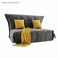 Диван прямой «Джаз», механизм аккордеон, спальное место 1200x1900 мм, обивка велюр, цвет селфи 07/подушки селфи 08