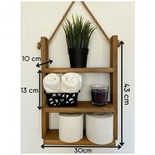 Деревянная полка Настенная полка для кухни Полка для ванной TRAVA_DECOR(Полка для книг, икон, Полка над стиральной машинкой, Навесная полка для цветов)