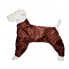 Комбинезон-дождевик для американского кокер-спаниеля кобеля, повышенной прочности, цвет коричневый