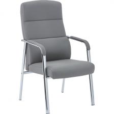 Кресло компьютерное с тканевой обивкой со стальным каркасом Everprof City экокожа серый EP City PU Grey