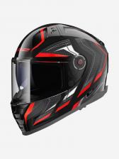 Мотошлем LS2 FF811 VECTOR II ALIZER (черно-красный, глянцевый, BLACK RED), Черный