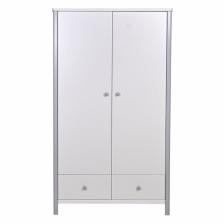 Шкаф двухсекционный Polini kids Simple 3510, с ящиками, белый-серый