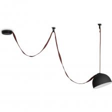 Подвесной светильник Freya Beam FR5469PL-L10B. Мощность светильника: 10W. Ти цоколя: LED. Цветовая температура: 3000К. Основной цвет арматуры: Черный и коричневый. Материал: Металл, кожа