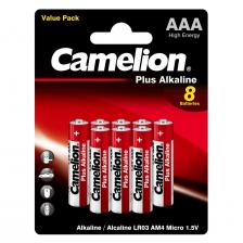 Батарейки Camelion Plus Alkaline LR03 (AAA), 1,5В, 8 шт (LR03-BP5+3)