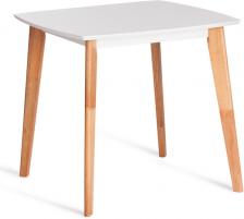 Стол обеденный Claire квадратный Tetchair (МДФ/Белый, Натуральное дерево) 21286 (квадратная столешница, 4 ножки)